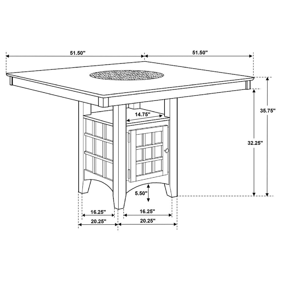 Gabriel Brown Counter Height Dining Table - MyWaynesHome #