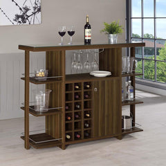 Evelio Brown Bar Cabinet - MyWaynesHome #