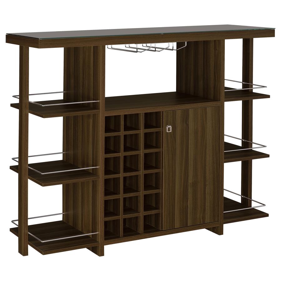 Evelio Brown Bar Cabinet - MyWaynesHome #