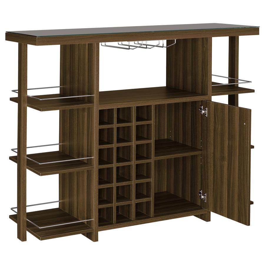 Evelio Brown Bar Cabinet - MyWaynesHome #