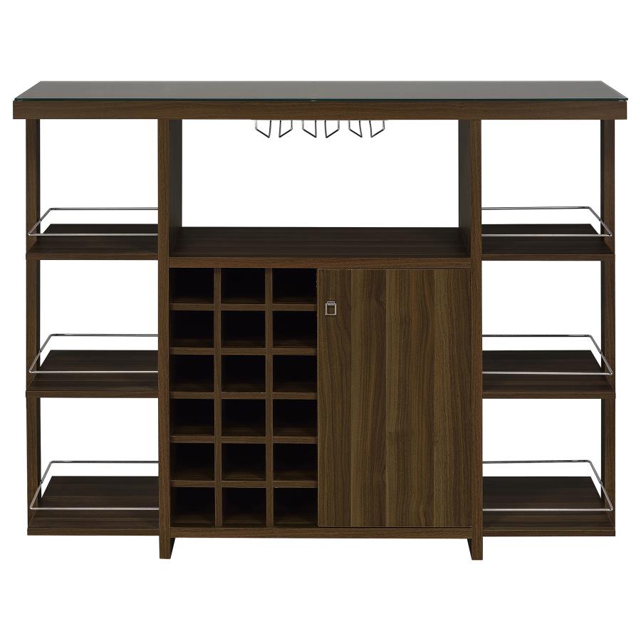 Evelio Brown Bar Cabinet - MyWaynesHome #