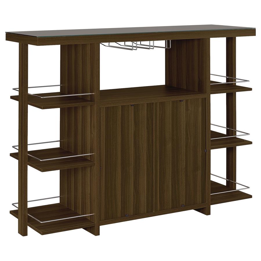 Evelio Brown Bar Cabinet - MyWaynesHome #