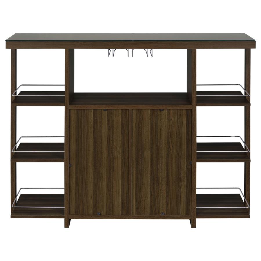 Evelio Brown Bar Cabinet - MyWaynesHome #
