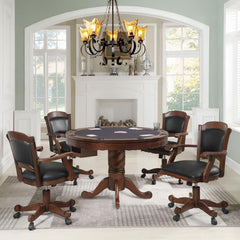 Turk Brown 5 Pc Game Table Set - MyWaynesHome #