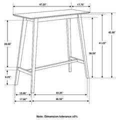 Finnick Brown Bar Table - MyWaynesHome #