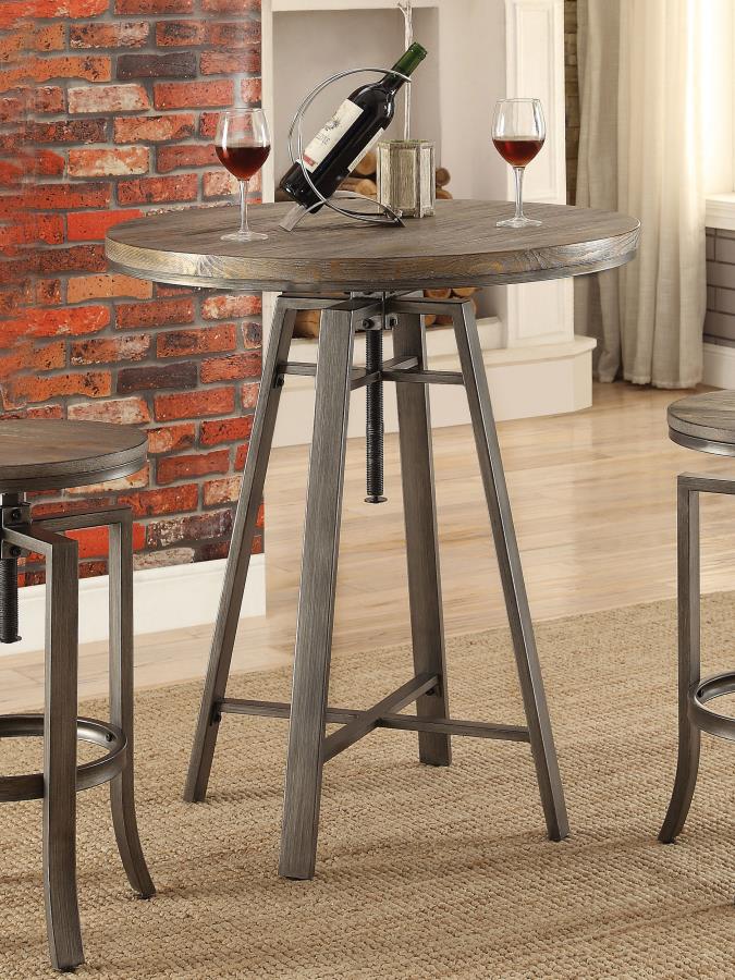 Bartlett Brown Adjustable Bar Table - MyWaynesHome #