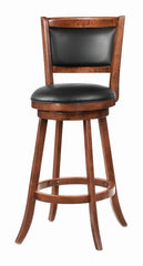 Broxton Black Swivel Bar Stool - MyWaynesHome #