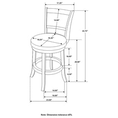 Broxton Black Swivel Bar Stool - MyWaynesHome #