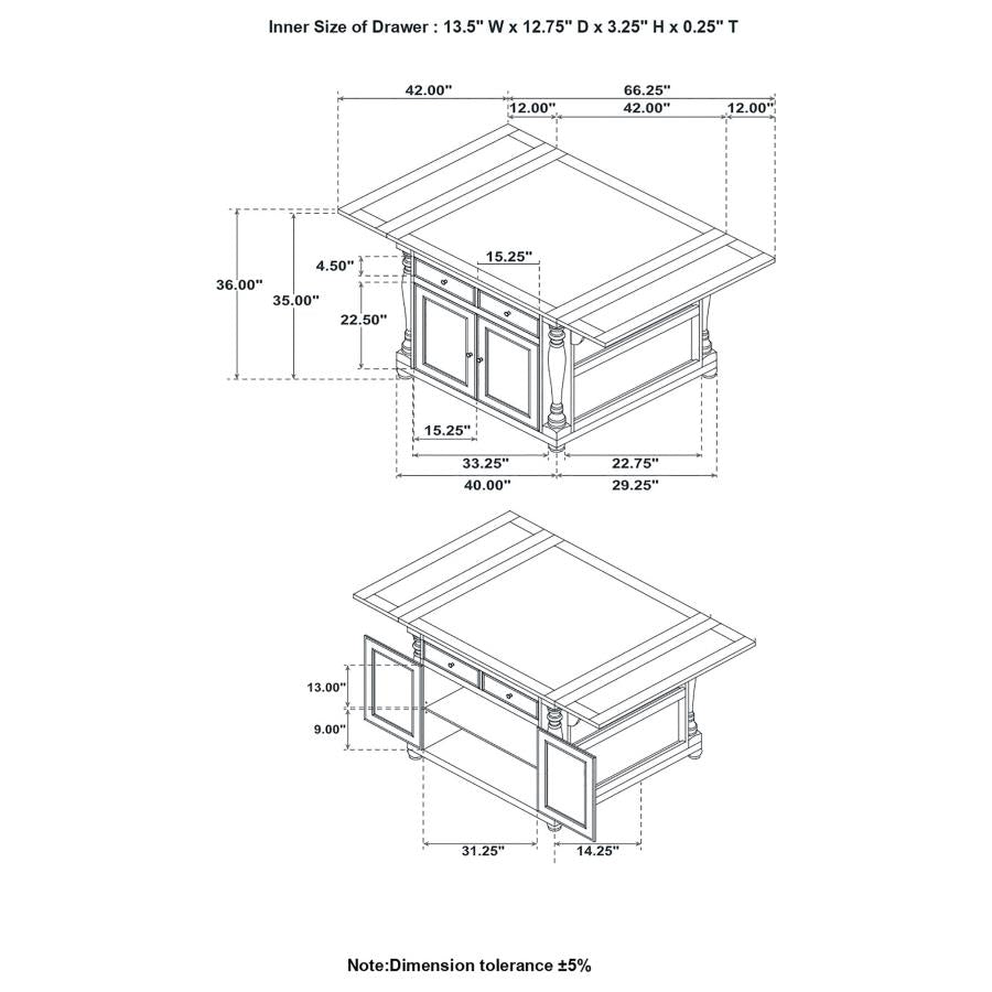 Slater Black Kitchen Island - MyWaynesHome #