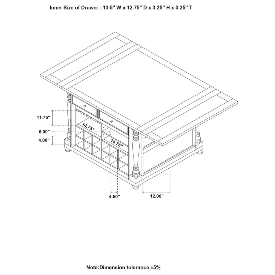 Slater Black Kitchen Island - MyWaynesHome #