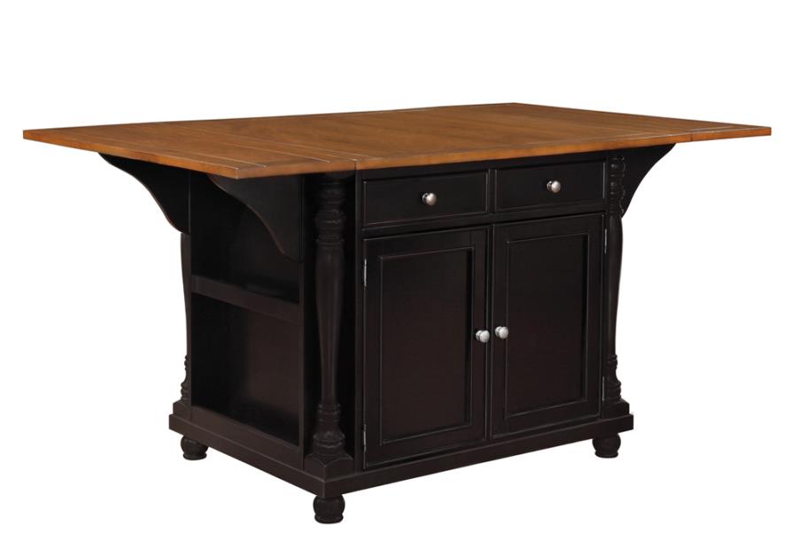 Slater Black Kitchen Island - MyWaynesHome #