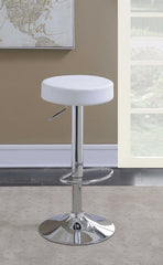Ramses White Adjustable Bar Stool - MyWaynesHome #