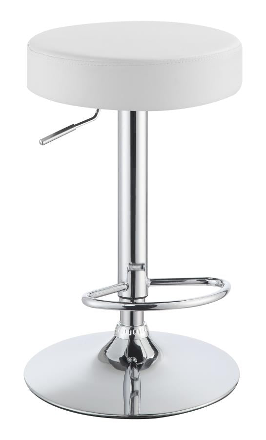 Ramses White Adjustable Bar Stool - MyWaynesHome #