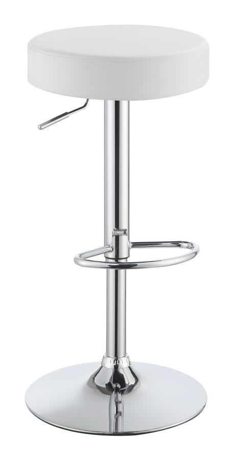 Ramses White Adjustable Bar Stool - MyWaynesHome #