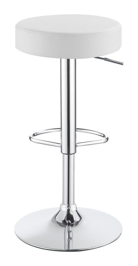 Ramses White Adjustable Bar Stool - MyWaynesHome #