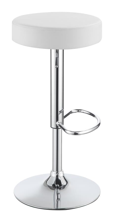 Ramses White Adjustable Bar Stool - MyWaynesHome #
