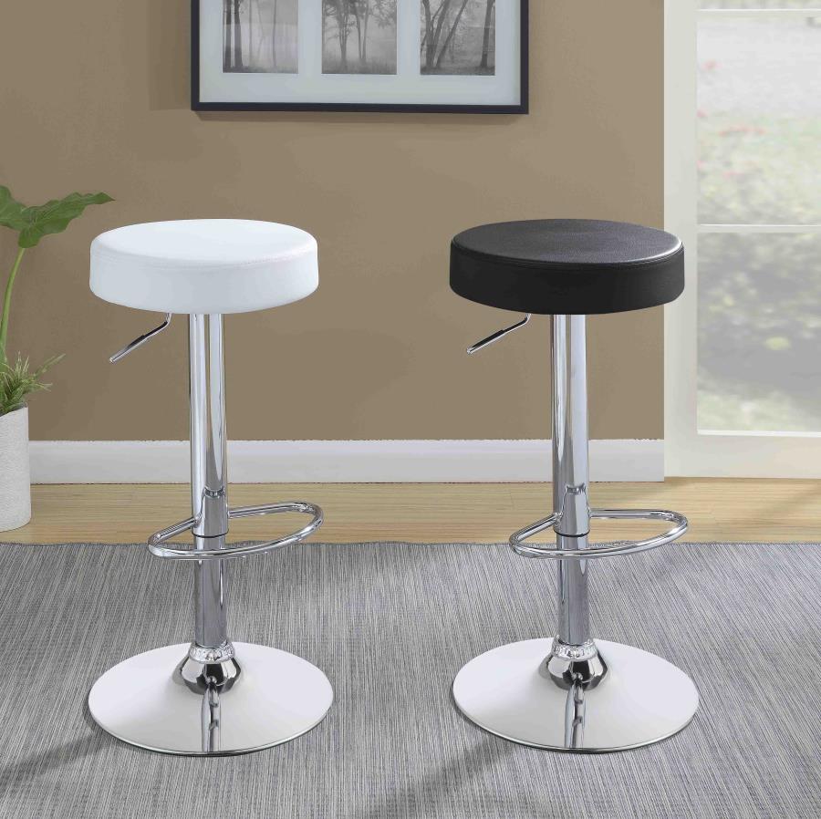 Ramses White Adjustable Bar Stool - MyWaynesHome #