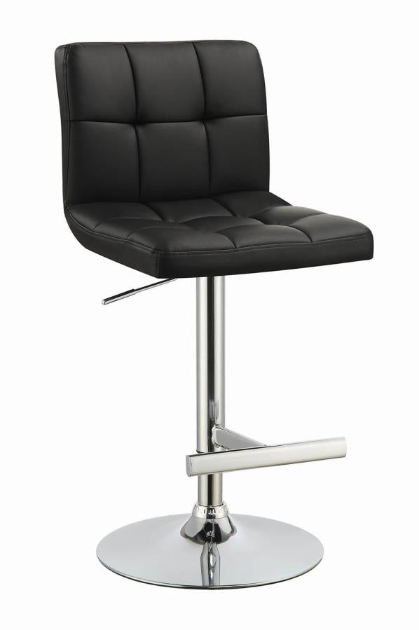 Lenny Black Adjustable Bar Stool - MyWaynesHome #