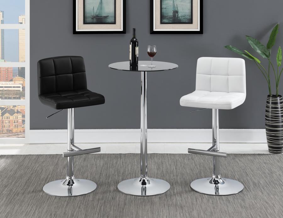Lenny Black Adjustable Bar Stool - MyWaynesHome #