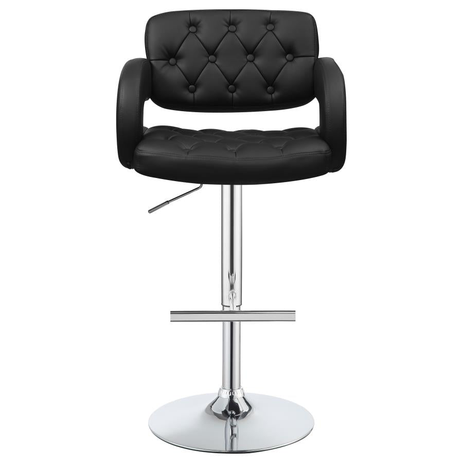 Brandi Black Adjustable Bar Stool - MyWaynesHome #