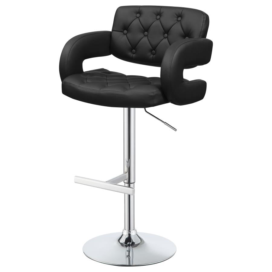 Brandi Black Adjustable Bar Stool - MyWaynesHome #