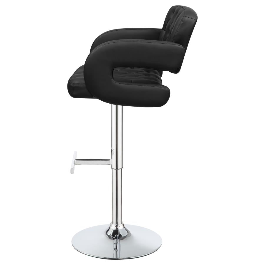 Brandi Black Adjustable Bar Stool - MyWaynesHome #