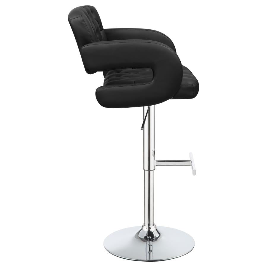 Brandi Black Adjustable Bar Stool - MyWaynesHome #