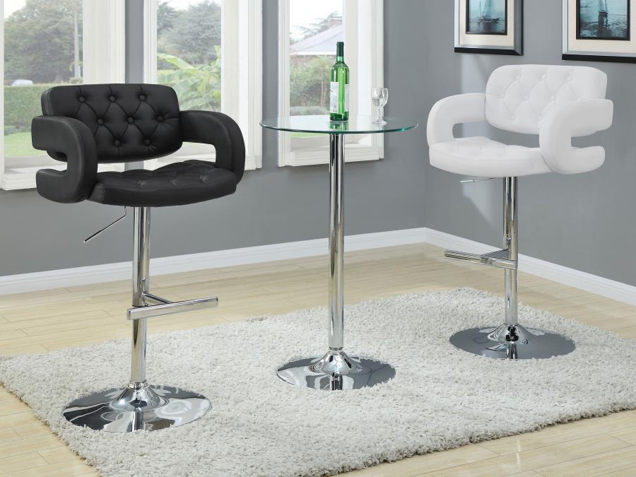 Brandi Black Adjustable Bar Stool - MyWaynesHome #