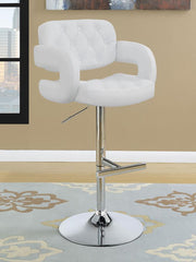 Brandi White Adjustable Bar Stool - MyWaynesHome #