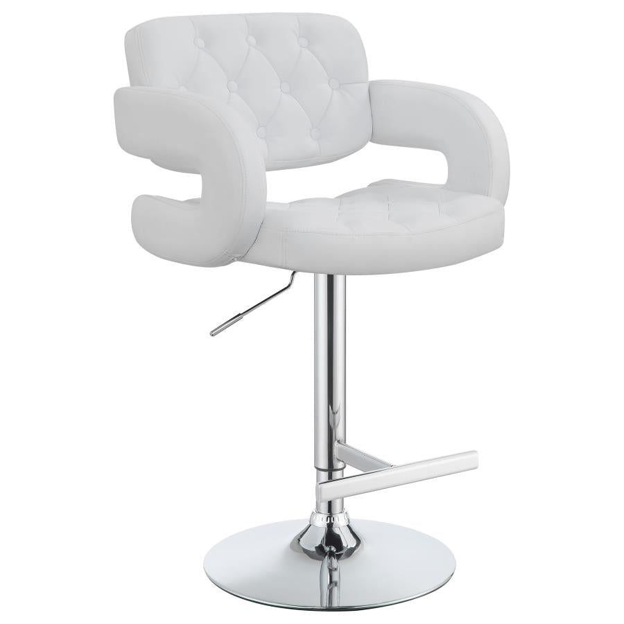 Brandi White Adjustable Bar Stool - MyWaynesHome #