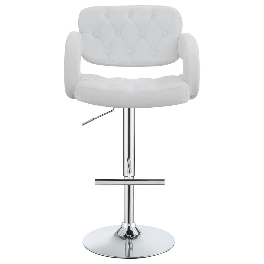 Brandi White Adjustable Bar Stool - MyWaynesHome #