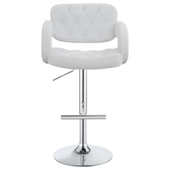 Brandi White Adjustable Bar Stool - MyWaynesHome #