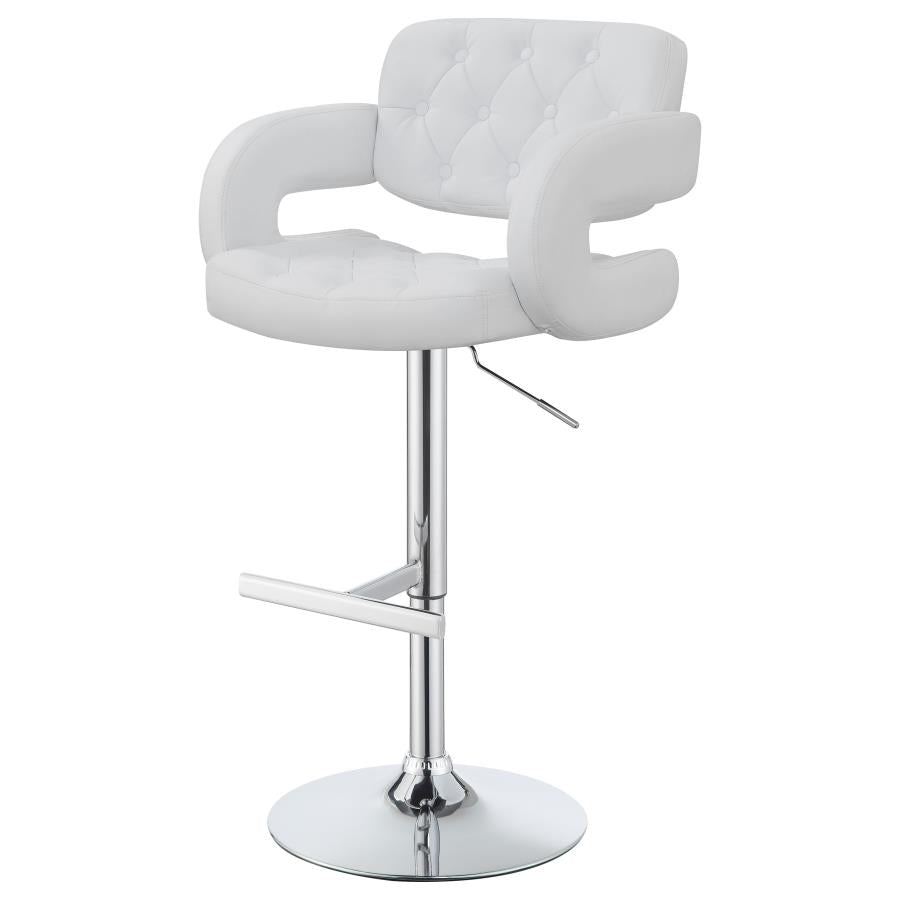 Brandi White Adjustable Bar Stool - MyWaynesHome #