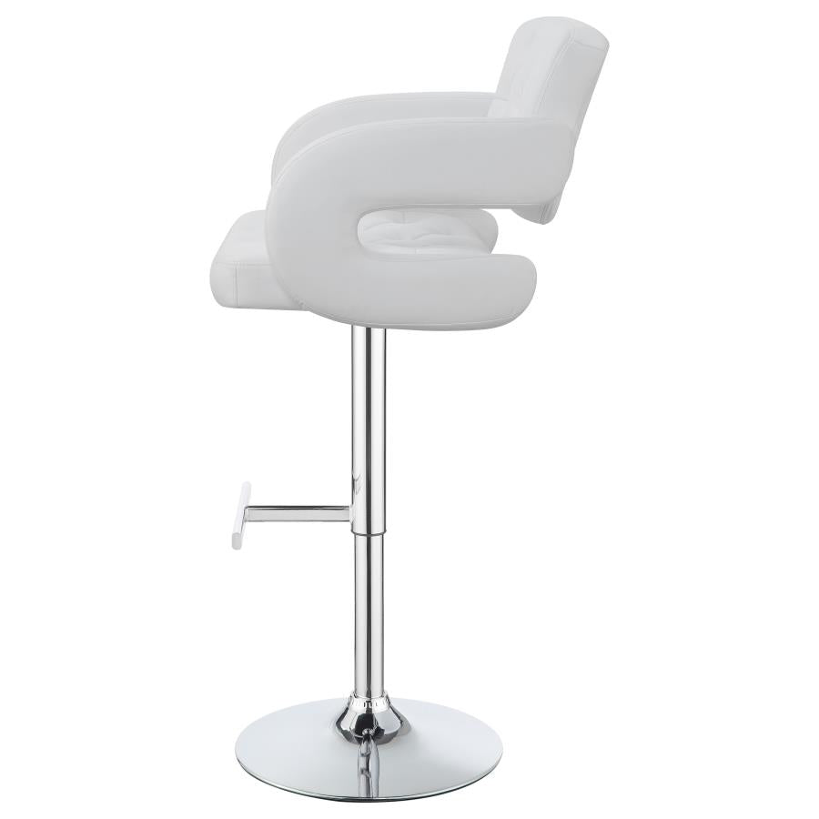 Brandi White Adjustable Bar Stool - MyWaynesHome #