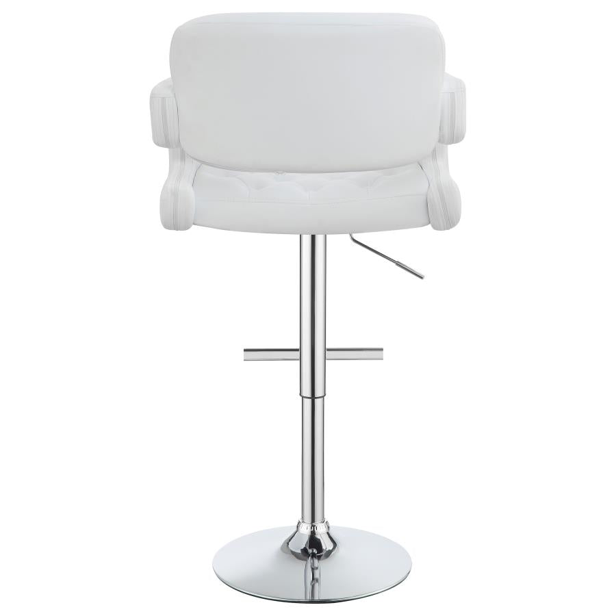 Brandi White Adjustable Bar Stool - MyWaynesHome #