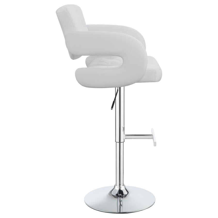 Brandi White Adjustable Bar Stool - MyWaynesHome #