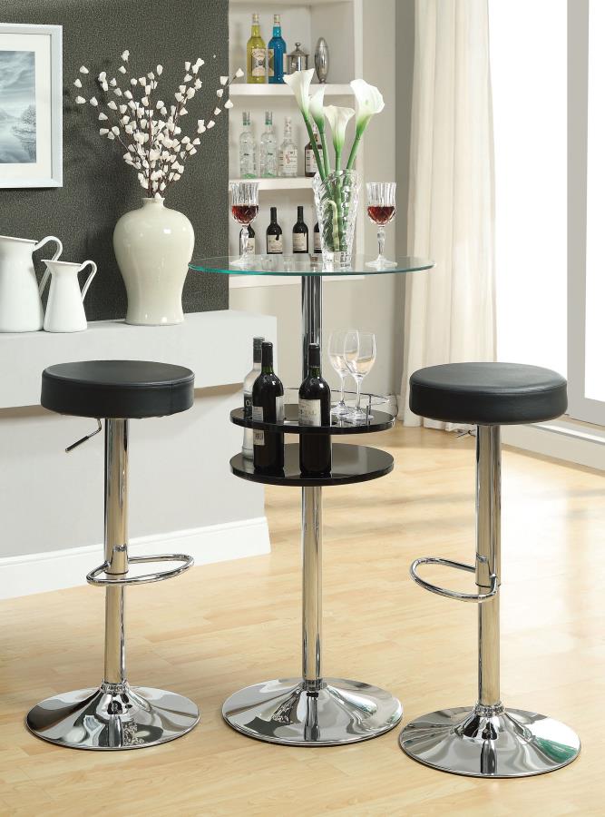 Ramses Black Adjustable Bar Stool - MyWaynesHome #