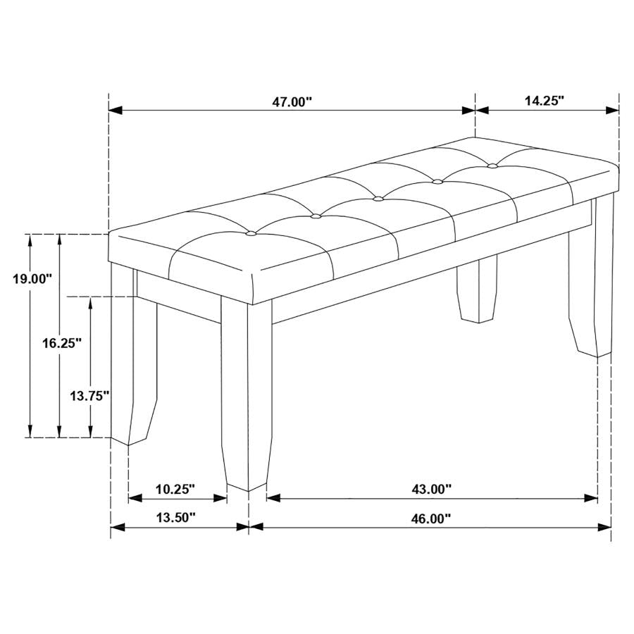 Dalila Brown Bench - MyWaynesHome #