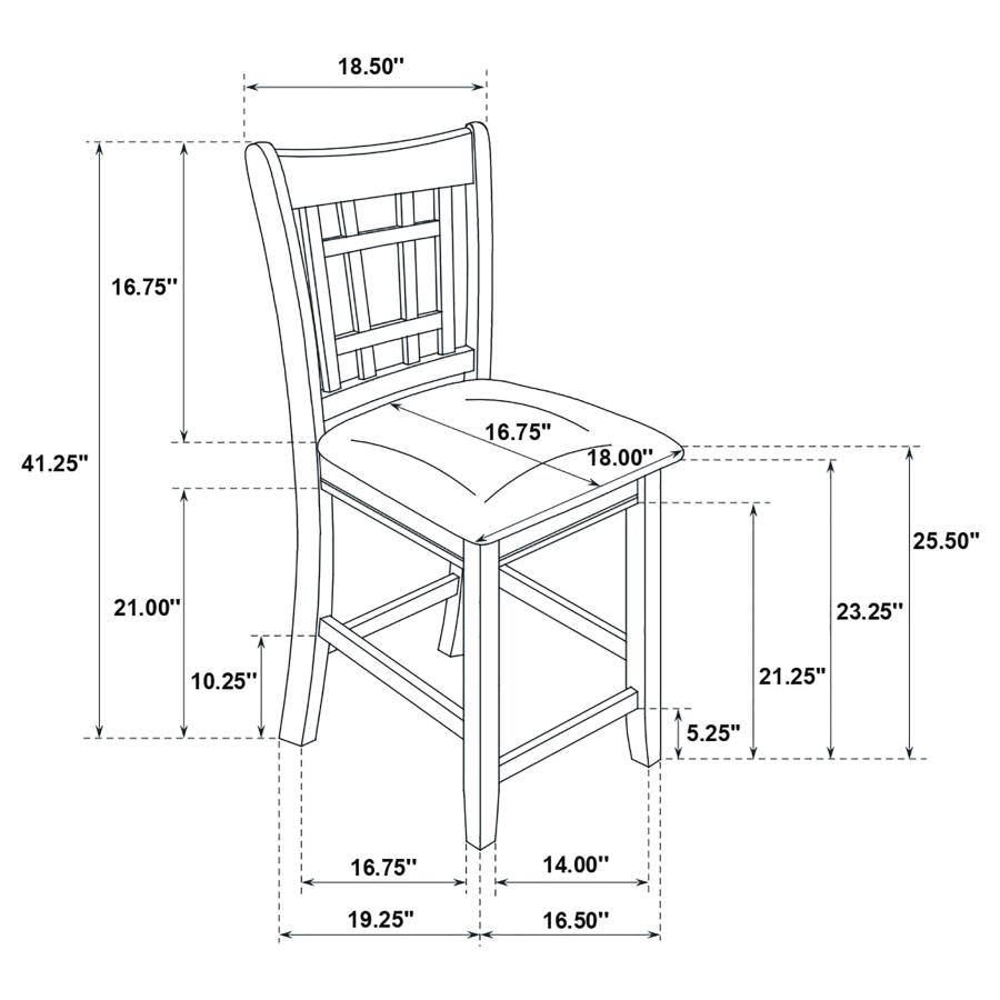 Lavon Brown 5 Pc Counter Height Dining Set - MyWaynesHome #