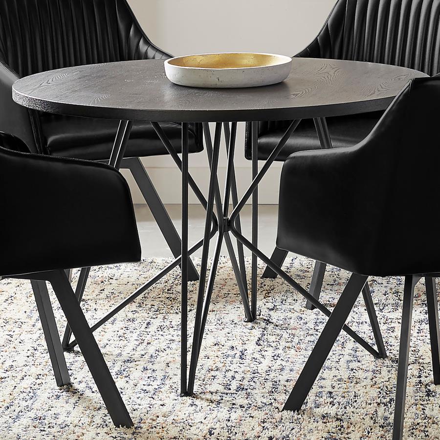 Rennes Black Dining Table - MyWaynesHome #