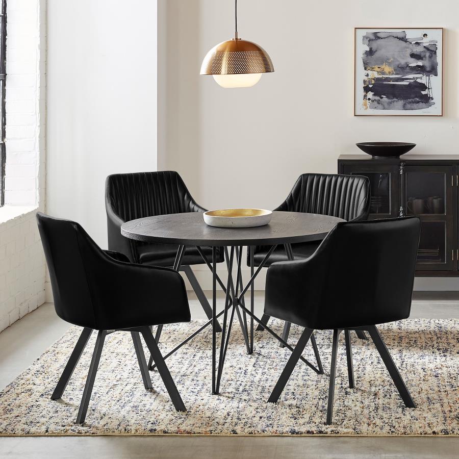 Rennes Black Dining Table - MyWaynesHome #