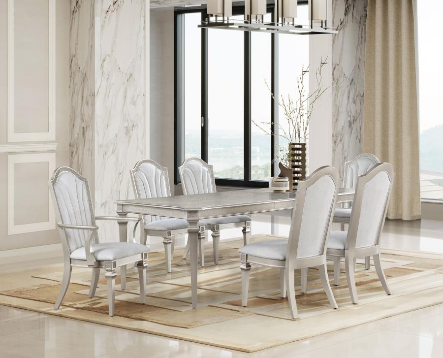 Evangeline Silver 7 Pc Dining Set - MyWaynesHome #