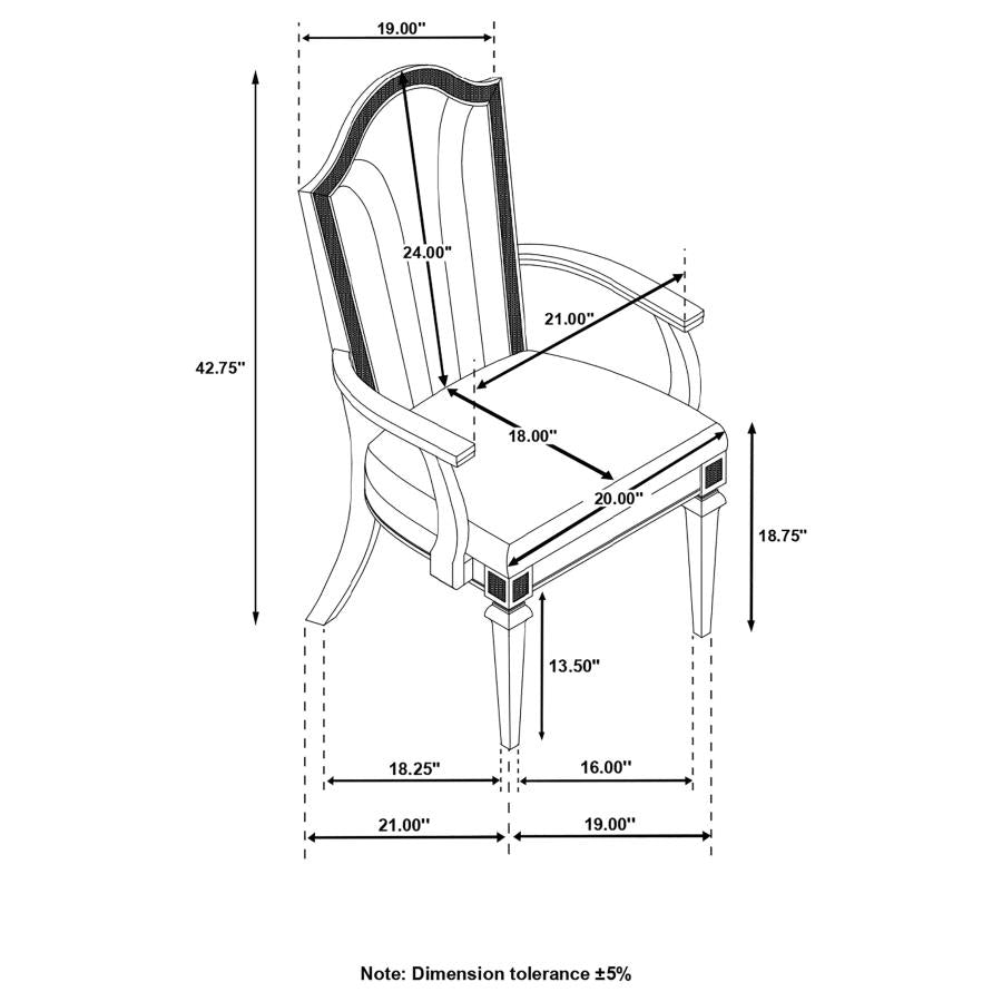 Evangeline Ivory Arm Chair - MyWaynesHome #