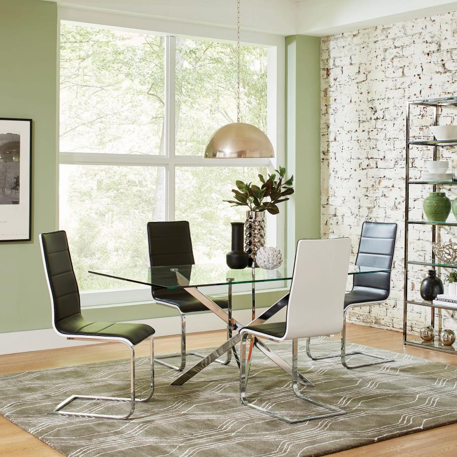 Carmelo Silver 5 Pc Dining Set - MyWaynesHome #