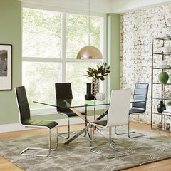 Carmelo Silver 5 Pc Dining Set - MyWaynesHome #