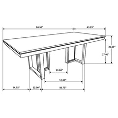 Kelly Grey Dining Table - MyWaynesHome #