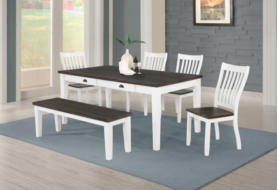 Kingman White 6 Pc Dining Set - MyWaynesHome #