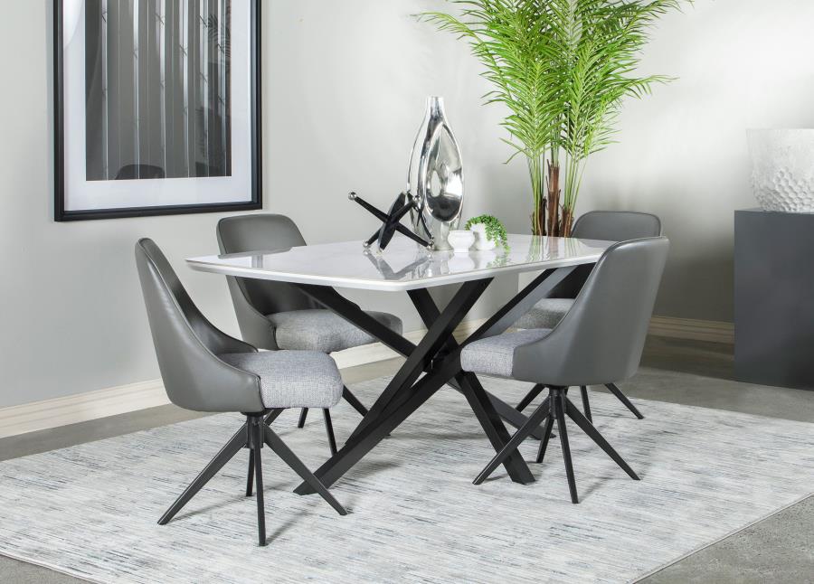 Paulita Grey 5 Pc Dining Set - MyWaynesHome #
