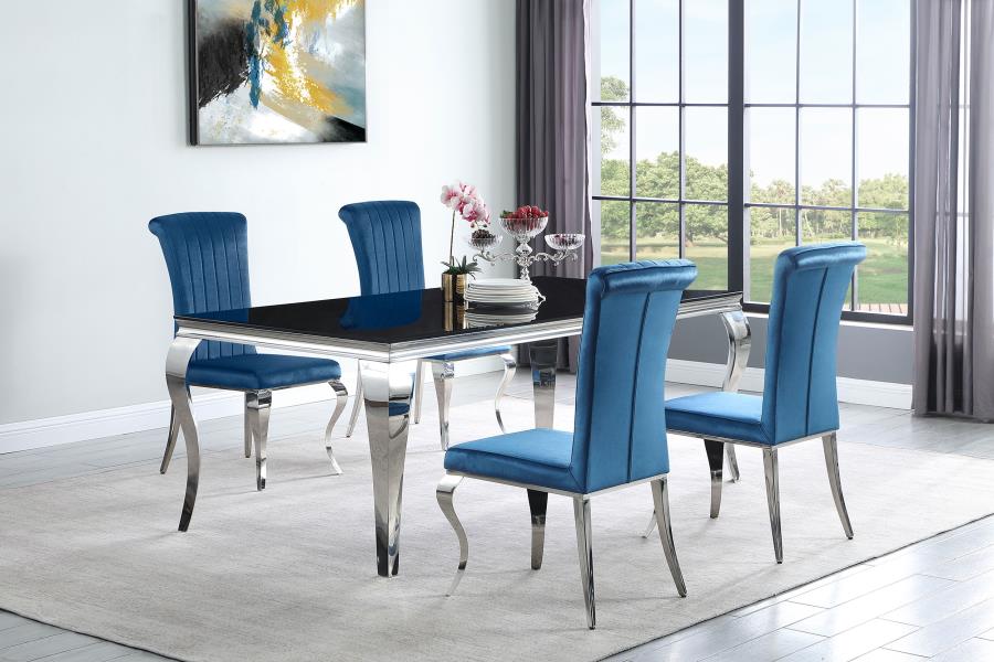 Carone Silver Dining Table - MyWaynesHome #