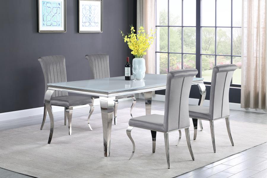 Carone Silver Dining Table - MyWaynesHome #